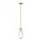 Z-Lite Arden Pendant, 1-Light, 4.5 In.W x 11.5 In.H, Rubbed Brass/Clear 651P-ROD-RB - alternate 1